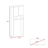 Ahorrador de Espacio para Baño Laurent Plomo y Duna 63.1x160cm con Dos Entrepaños y con Patas - OTROS MUEBLES PARA BANHO | Bylmo