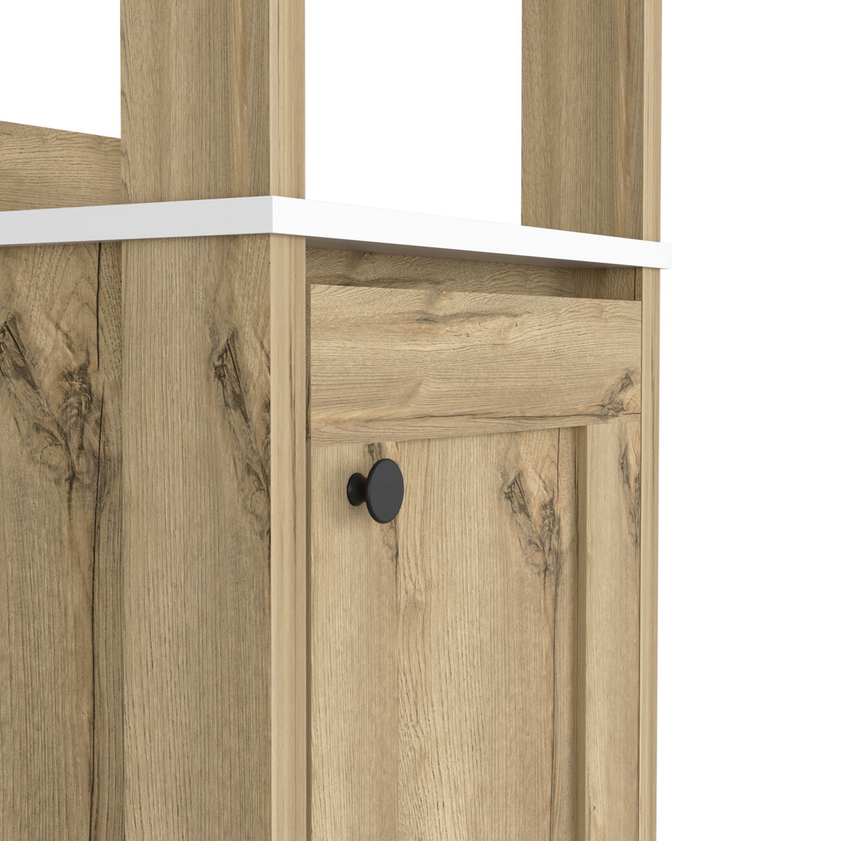 Mueble para Baño Bi - color Blanco y Duna 40x150.7cm con Dos Entrepaños y con Patas - OTROS MUEBLES PARA BANHO | Bylmo