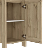 Mueble para Baño Bi - color Blanco y Duna 40x150.7cm con Dos Entrepaños y con Patas - OTROS MUEBLES PARA BANHO | Bylmo