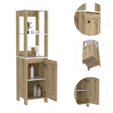 Mueble para Baño Bi - color Blanco y Duna 40x150.7cm con Dos Entrepaños y con Patas - OTROS MUEBLES PARA BANHO | Bylmo