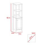 Mueble para Baño Bi - color Blanco y Duna 40x150.7cm con Dos Entrepaños y con Patas - OTROS MUEBLES PARA BANHO | Bylmo