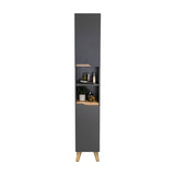 Mueble para Baño Laurent Plomo y Duna 30.1x180cm con Cinco Entrepaños y con Patas - OTROS MUEBLES PARA BANHO | Bylmo