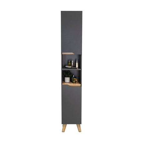 Mueble para Baño Laurent Plomo y Duna 30.1x180cm con Cinco Entrepaños y con Patas - OTROS MUEBLES PARA BANHO | Bylmo