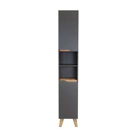 Mueble para Baño Laurent Plomo y Duna 30.1x180cm con Cinco Entrepaños y con Patas - OTROS MUEBLES PARA BANHO | Bylmo