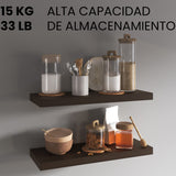 Repisa Amaretto 80x3.8cm Rectangular y Flotante - REPISAS | Bylmo