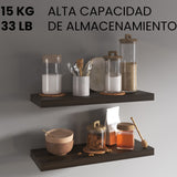 Repisa Habano 80x3.8cm Rectangular y Flotante - REPISAS | Bylmo