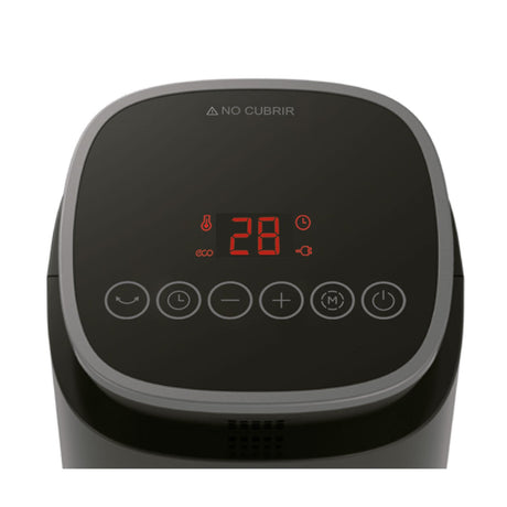 Calefactor Kalley Negro Mate 18.2x58.3cm de Dos Velocidades con Pantalla Digital y con Oscilación - CALEFACTORES | Bylmo