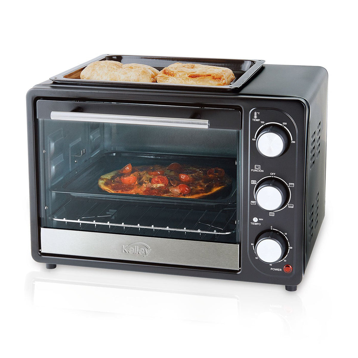 Horno Tostador Kalley Negro 40x29cm con Una Función Preconfigurada y c ...