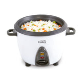 Olla Arrocera Kalley Blanco 25x22cm de 2 Tazas con Función para Mantener Caliente - OLLAS ARROCERAS | Bylmo