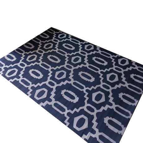 Tapete de Cocina Circulos Azul 120x170cm Clásico Rectangular Suave - TAPETES Y ALFOMBRAS | Bylmo