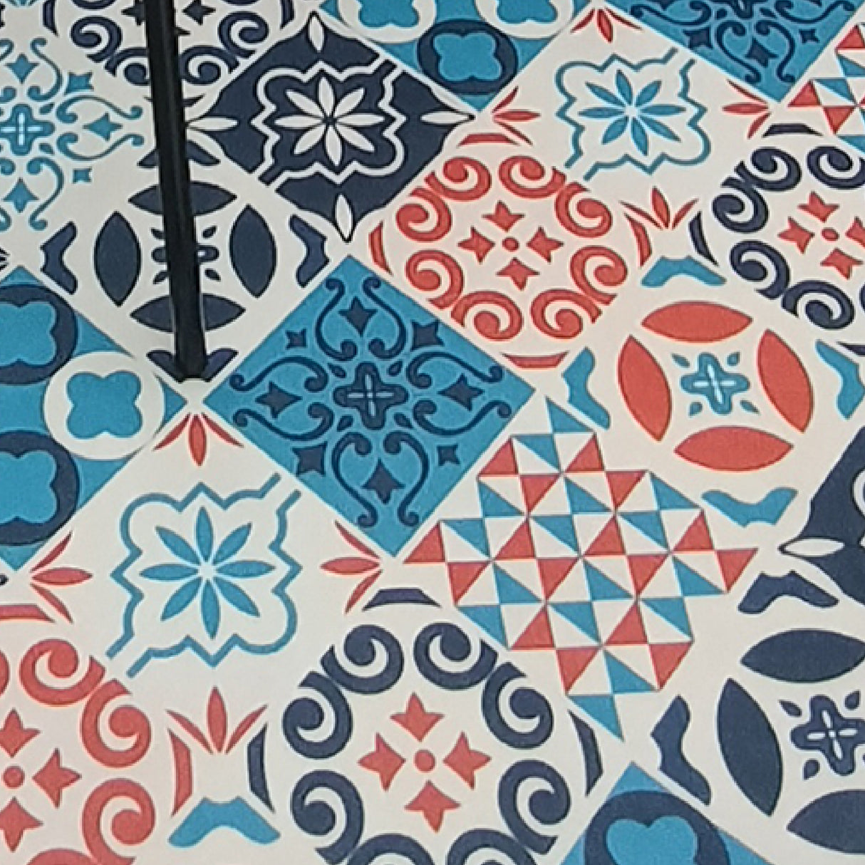 Tapete de Cocina Circulos Azul y Rojo 120x170cm Clásico Rectangular Suave - TAPETES Y ALFOMBRAS | Bylmo