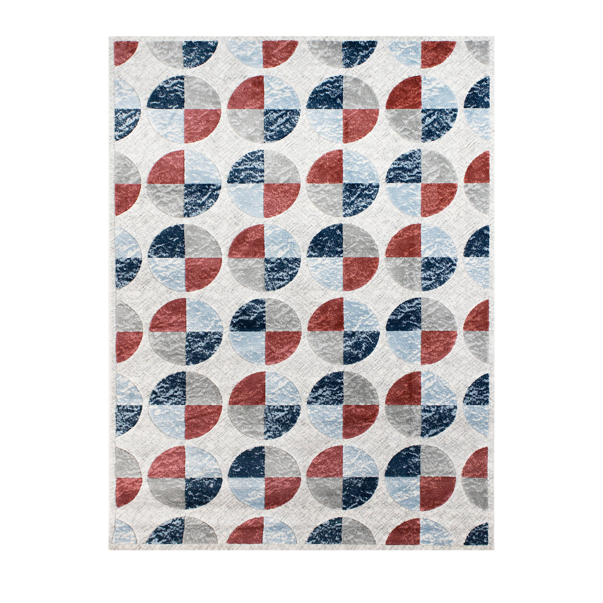 Tapete de Sala Circulos Gris 160x230cm Clásico Rectangular Suave - TAPETES Y ALFOMBRAS | Bylmo