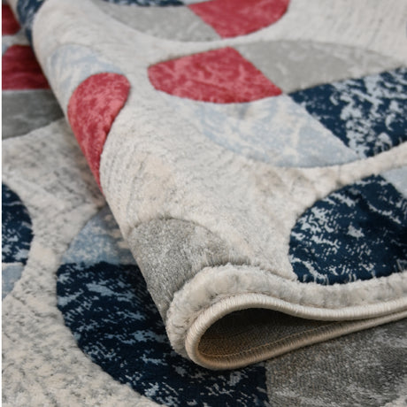 Tapete de Sala Circulos Gris 160x230cm Clásico Rectangular Suave - TAPETES Y ALFOMBRAS | Bylmo