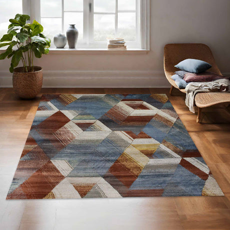 Tapete de Sala Turco Figuras Cafe 120x170cm Vintage Rectangular Suave - TAPETES Y ALFOMBRAS | Bylmo