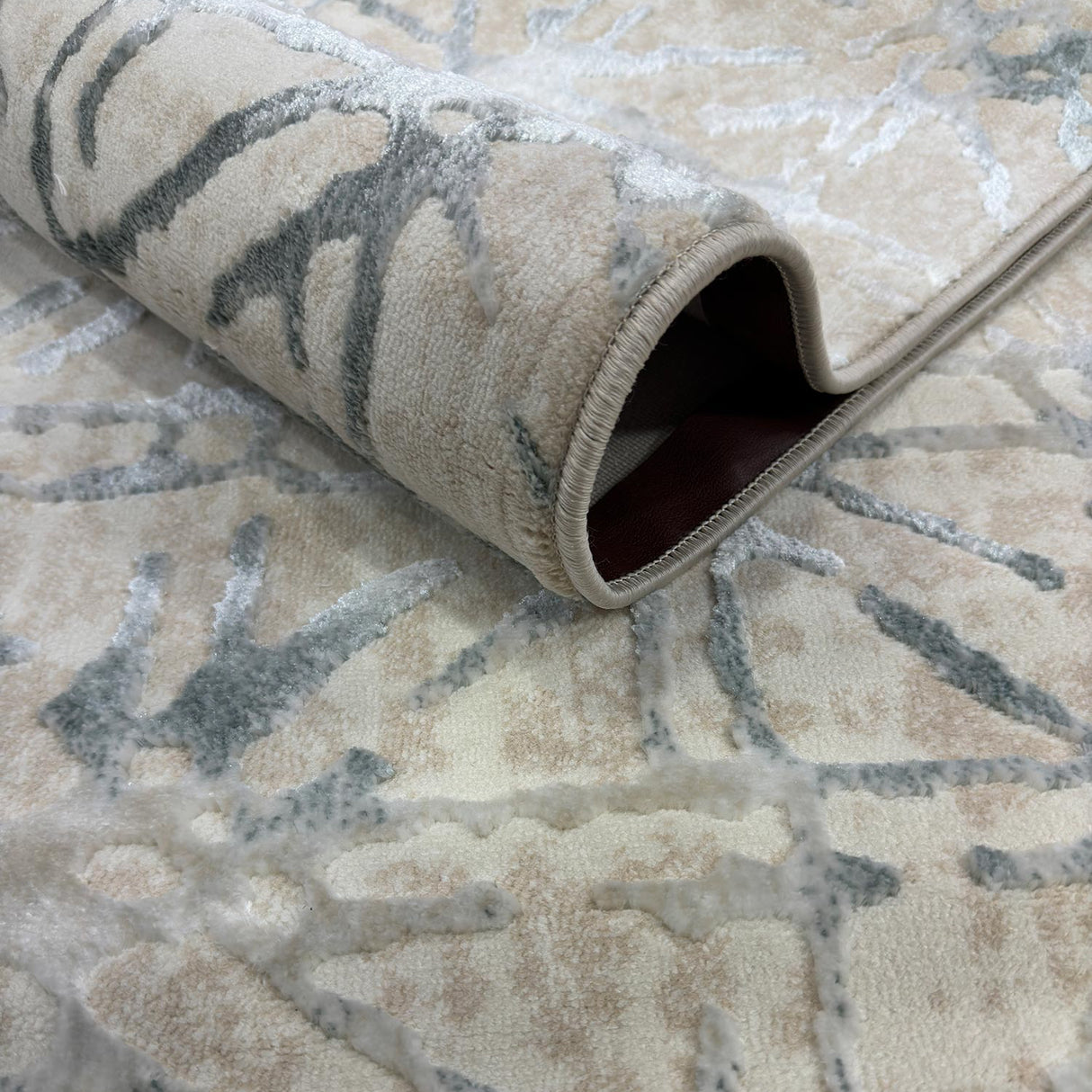 Tapete de Sala Figuras Gris 200x300cm Contemporáneo Rectangular Suave - TAPETES Y ALFOMBRAS | Bylmo