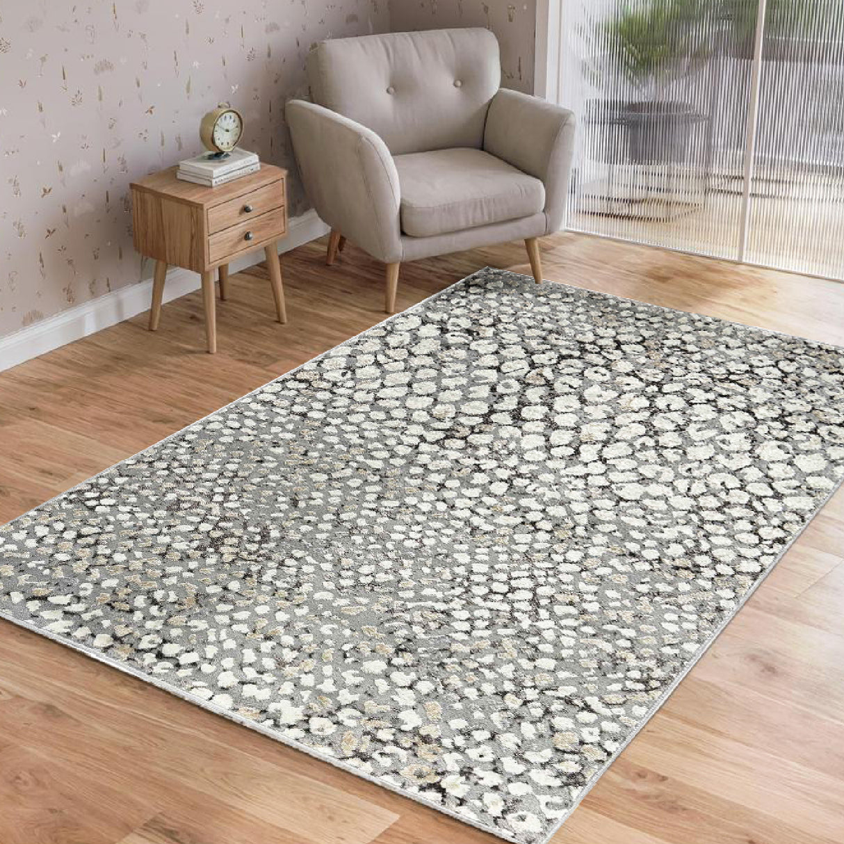 Tapete de Sala Piedras Gris 200x300cm Clásico Rectangular Suave - TAPETES Y ALFOMBRAS | Bylmo