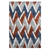 Tapete de Sala Rombos Gris y Rojo 160x230cm Clásico Rectangular Suave - TAPETES Y ALFOMBRAS | Bylmo