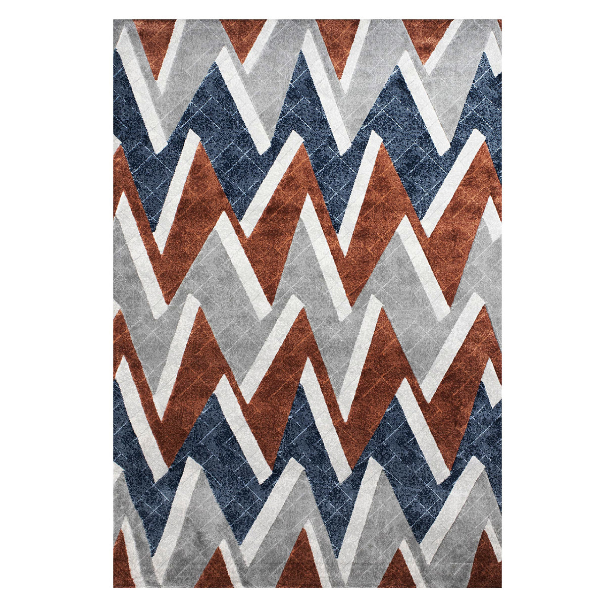 Tapete de Sala Rombos Gris y Azul 200x300cm Clásico Rectangular Suave - TAPETES Y ALFOMBRAS | Bylmo