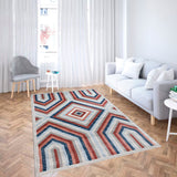 Tapete de Sala Rombos Gris 160x230cm Clásico Rectangular Suave - TAPETES Y ALFOMBRAS | Bylmo