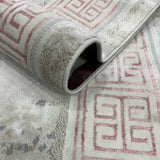 Tapete de Sala Figuras Gris 200x300cm Vintage Rectangular Suave - TAPETES Y ALFOMBRAS | Bylmo