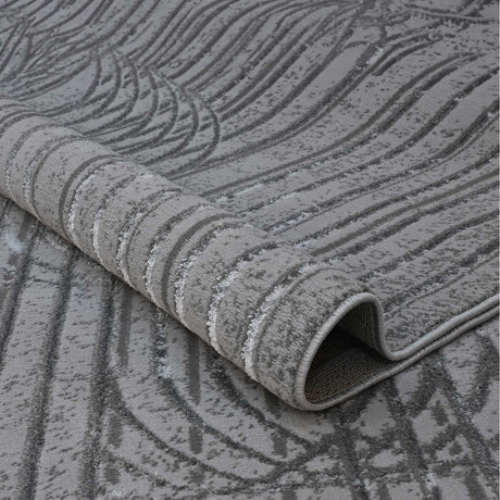 Tapete de Sala Lineas Gris 120x170cm Clásico Rectangular Suave - TAPETES Y ALFOMBRAS | Bylmo