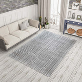 Tapete de Sala Lineas Gris 160x230cm Clásico Rectangular Suave - TAPETES Y ALFOMBRAS | Bylmo