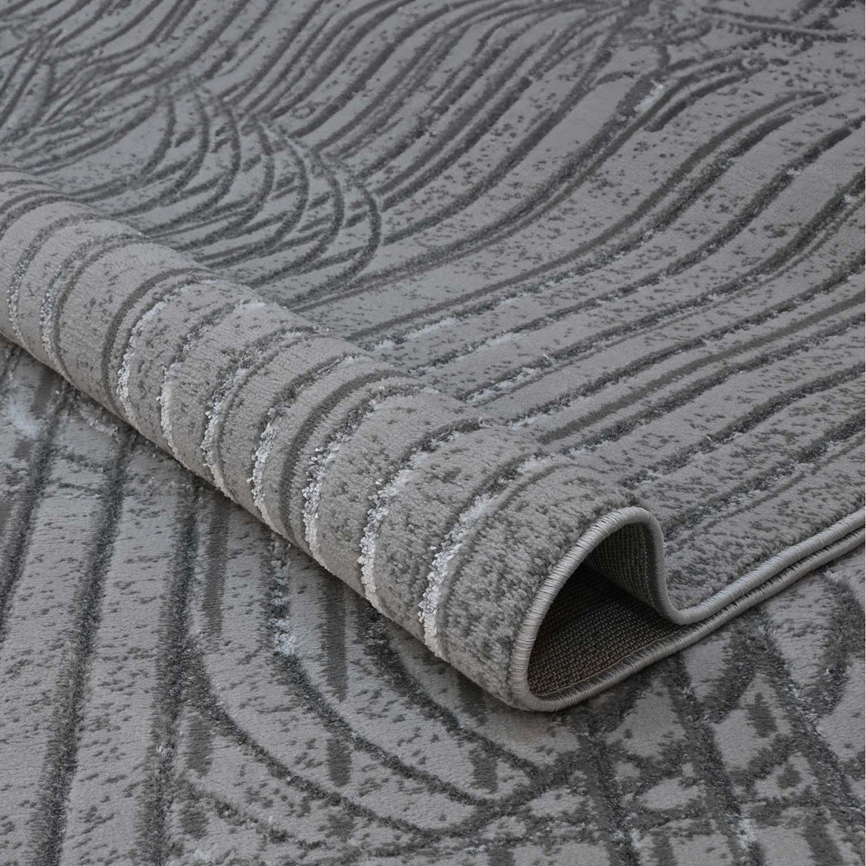 Tapete de Sala Lineas Gris 160x230cm Clásico Rectangular Suave - TAPETES Y ALFOMBRAS | Bylmo