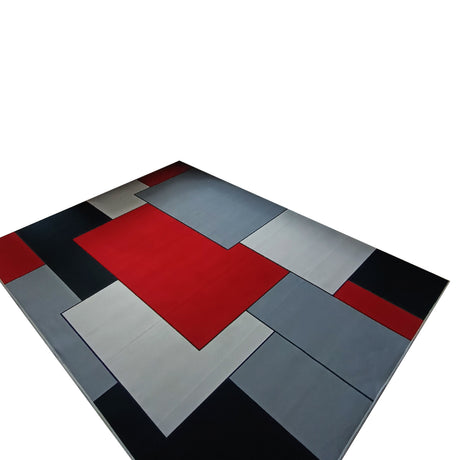 Tapete de Sala Figuras Geometricas Gris 200x150cm Clásico Rectangular Suave - TAPETES Y ALFOMBRAS | Bylmo