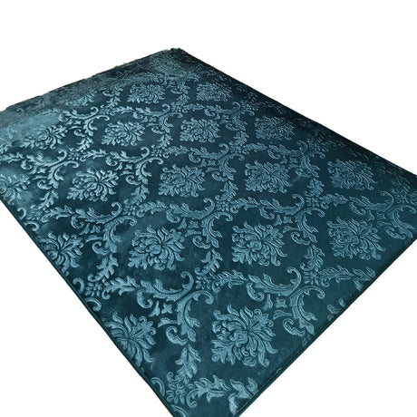 Tapete de Sala Flores Azul 200x150cm Clásico Rectangular Suave - TAPETES Y ALFOMBRAS | Bylmo