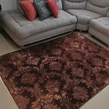 Tapete de Sala Flores Cafe 200x150cm Clásico Rectangular Suave - TAPETES Y ALFOMBRAS | Bylmo