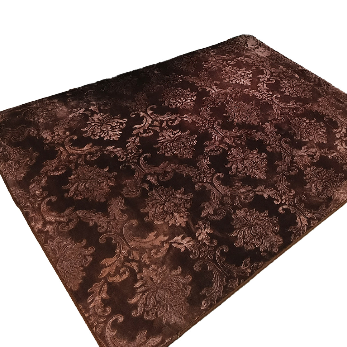 Tapete de Sala Flores Cafe 200x150cm Clásico Rectangular Suave - TAPETES Y ALFOMBRAS | Bylmo