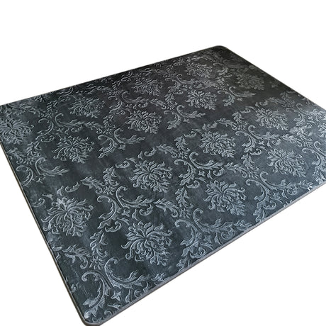 Tapete de Sala Flores Gris 200x150cm Clásico Rectangular Suave - TAPETES Y ALFOMBRAS | Bylmo
