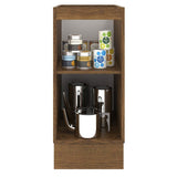 Mueble Inferior de Cocina Agata Marron y Blanco 35x81cm sin Mesón y sin Pozuelo - MUEBLES INFERIORES DE COCINA | Bylmo