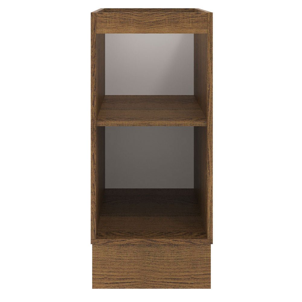 Mueble Inferior de Cocina Agata Marron y Blanco 35x81cm sin Mesón y sin Pozuelo - MUEBLES INFERIORES DE COCINA | Bylmo