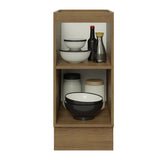 Mueble Inferior de Cocina Glamy Marron y Blanco 35x81cm sin Mesón y sin Pozuelo - MUEBLES INFERIORES DE COCINA | Bylmo
