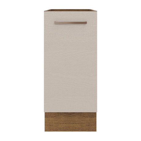 Mueble Inferior de Cocina Agata Marron y Crema 35x81cm sin Mesón y sin Pozuelo - MUEBLES INFERIORES DE COCINA | Bylmo