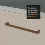 Mueble Inferior de Cocina Agata Blanco y Crema 40x84cm con Meson de Madera y sin Pozuelo - MUEBLES INFERIORES DE COCINA | Bylmo
