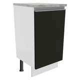 Mueble Inferior de Cocina Glamy Blanco y Negro 40x84cm sin Mesón y sin Pozuelo - MUEBLES INFERIORES DE COCINA | Bylmo