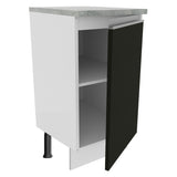 Mueble Inferior de Cocina Glamy Blanco y Negro 40x84cm sin Mesón y sin Pozuelo - MUEBLES INFERIORES DE COCINA | Bylmo