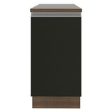 Mueble Inferior de Cocina Glamy Marron y Negro 40x84cm sin Mesón y sin Pozuelo - MUEBLES INFERIORES DE COCINA | Bylmo