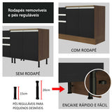 Mueble Inferior de Cocina Glamy Marron y Negro 80x84cm sin Mesón y sin Pozuelo - MUEBLES INFERIORES DE COCINA | Bylmo