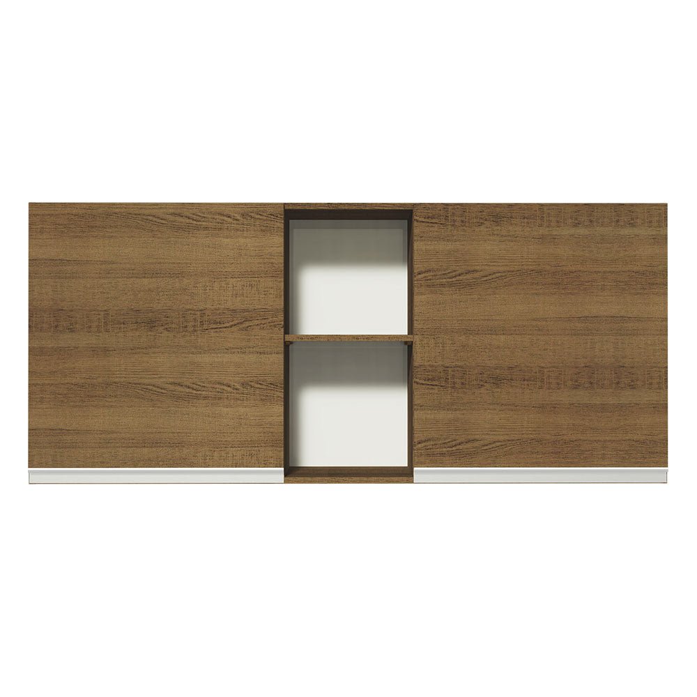 Mueble Superior de Cocina Glamy Marron 150x66cm con Seis Entrepaños y con Dos Puertas - MUEBLES SUPERIORES DE COCINA | Bylmo