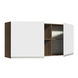 Mueble Superior de Cocina Glamy Marron y Blanco 150x66cm con Seis Entrepaños y con Dos Puertas - MUEBLES SUPERIORES DE COCINA | Bylmo