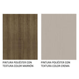 Mueble Superior de Cocina Agata Marron y Crema 150x66cm con Seis Entrepaños y con Dos Puertas - MUEBLES SUPERIORES DE COCINA | Bylmo