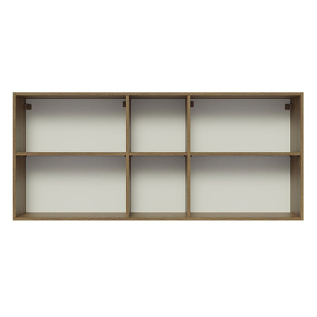 Mueble Superior de Cocina Glamy Marron y Negro 150x66cm con Seis Entrepaños y con Dos Puertas - MUEBLES SUPERIORES DE COCINA | Bylmo