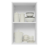 Mueble Superior de Cocina Glamy Blanco y Negro 40x66cm con Dos Entrepaños y con Una Puerta - MUEBLES SUPERIORES DE COCINA | Bylmo