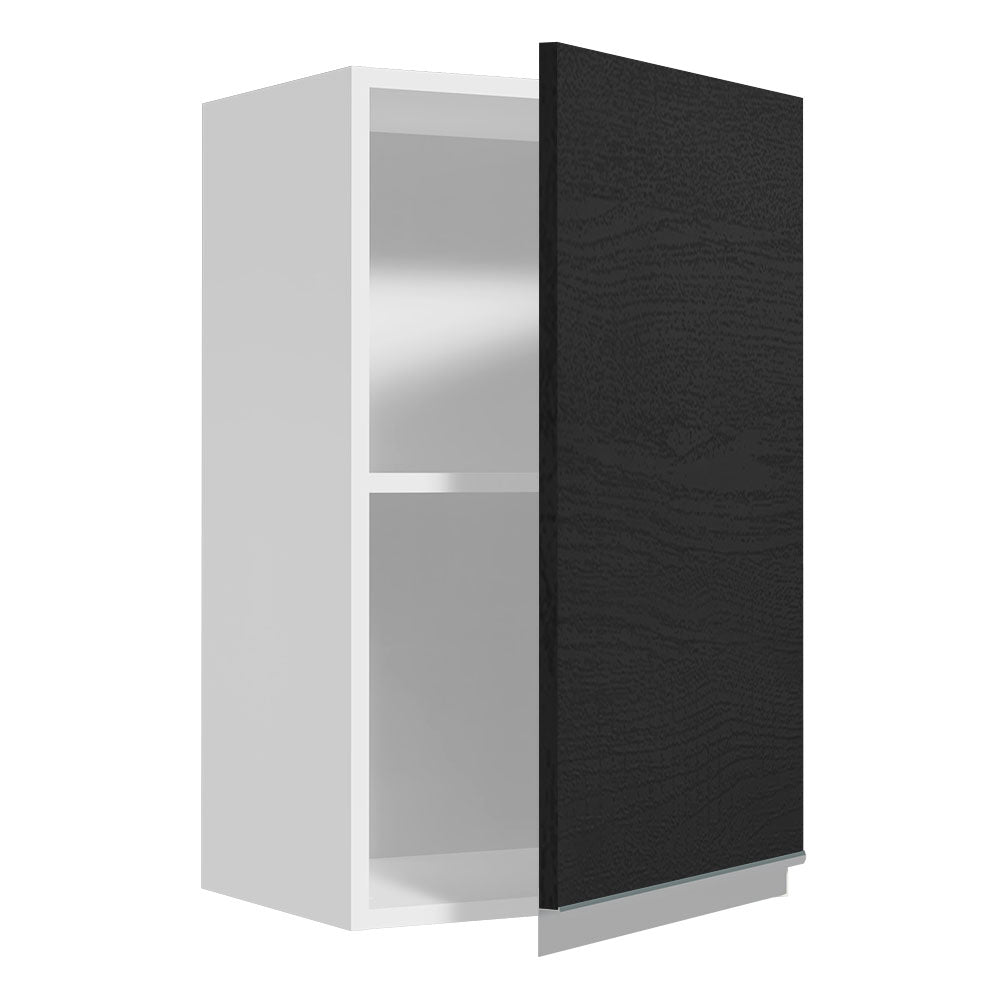 Mueble Superior de Cocina Glamy Blanco y Negro 40x66cm con Dos Entrepaños y con Una Puerta - MUEBLES SUPERIORES DE COCINA | Bylmo