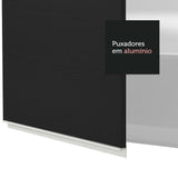 Mueble Superior de Cocina Glamy Blanco y Negro 40x66cm con Dos Entrepaños y con Una Puerta - MUEBLES SUPERIORES DE COCINA | Bylmo