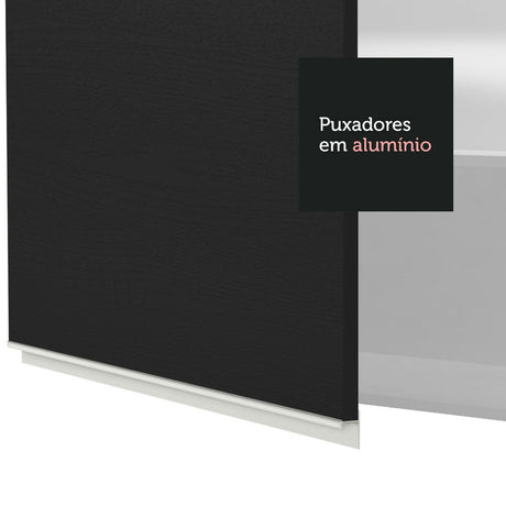 Mueble Superior de Cocina Glamy Blanco y Negro 40x66cm con Dos Entrepaños y con Una Puerta - MUEBLES SUPERIORES DE COCINA | Bylmo