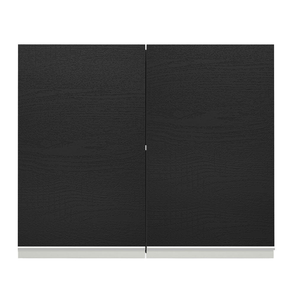 Mueble Superior de Cocina Glamy Blanco y Negro 80x66cm con Dos Entrepaños y con Dos Puertas - MUEBLES SUPERIORES DE COCINA | Bylmo